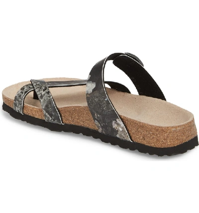 Shop Birkenstock Tabora Birko-flor Slide Sandal In Crystal Black Leather