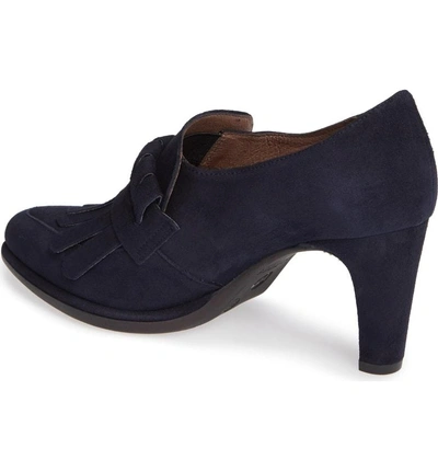 Shop Wonders Fringed Dress Shoe In Navy Suede