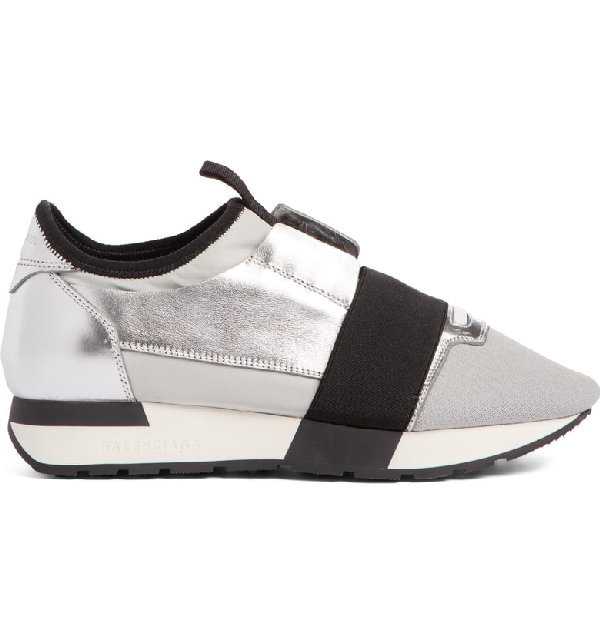 balenciaga race runners silver
