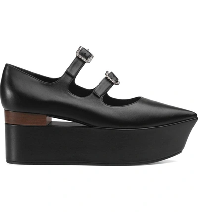 Shop Gucci Liv Platform Maryjane In Black