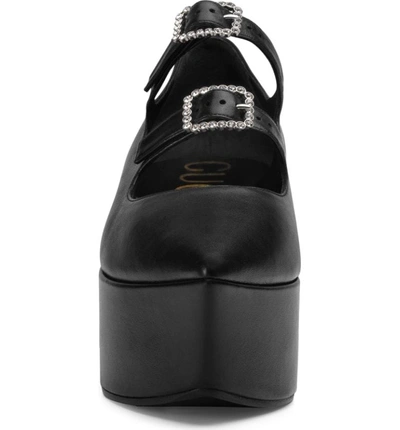 Shop Gucci Liv Platform Maryjane In Black