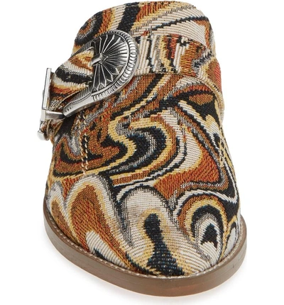 Shop Band Of Gypsies Greta Mule In Jacquard Swirl Natural Multi