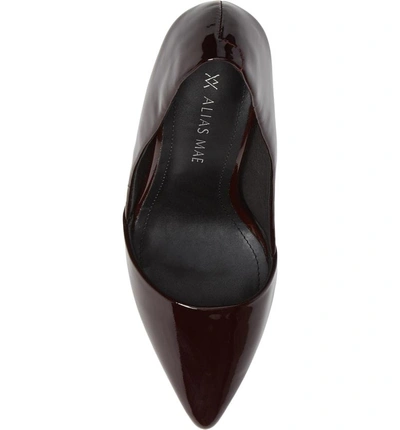 Shop Alias Mae Talise Pump In Burgundy Patent Leather
