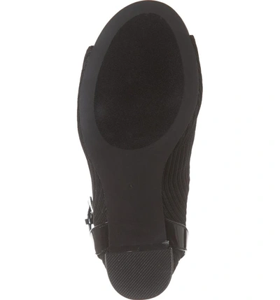 Shop Jeffrey Campbell Nila Bootie In Black Patent/ Black Sock