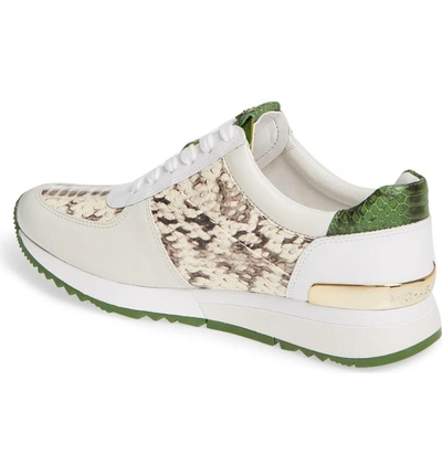 Shop Michael Michael Kors Allie Trainer Sneaker In Green Multi Snake Print