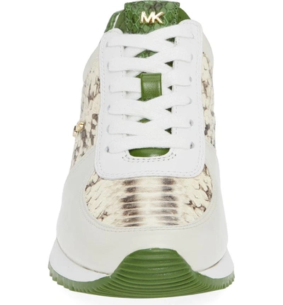 Shop Michael Michael Kors Allie Trainer Sneaker In Green Multi Snake Print