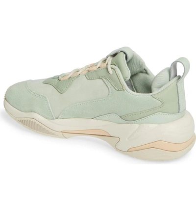 Shop Puma Thunder Desert Sneaker In Smoke Green/ Silver Green