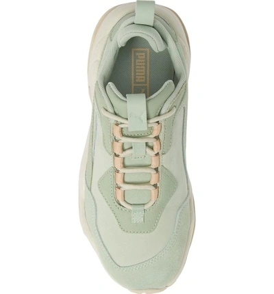 Shop Puma Thunder Desert Sneaker In Smoke Green/ Silver Green