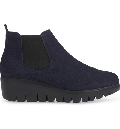 Shop Wonders Slip-on Chelsea Boot In Navy Suede