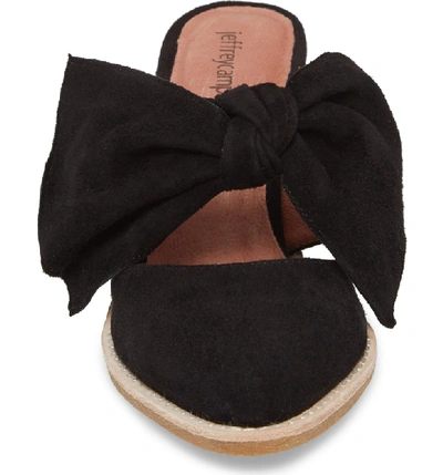 Shop Jeffrey Campbell Cyrus Knotted Mary Jane Mule In Black Suede