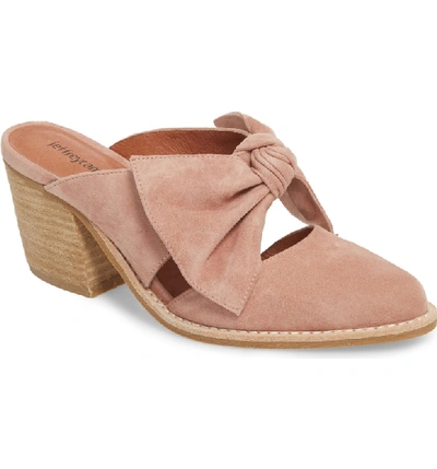 Shop Jeffrey Campbell Cyrus Knotted Mary Jane Mule In Blush Suede