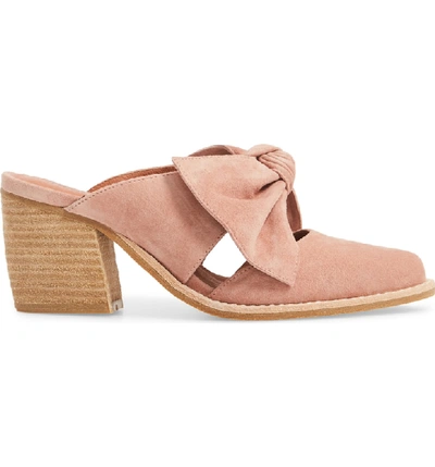 Shop Jeffrey Campbell Cyrus Knotted Mary Jane Mule In Blush Suede