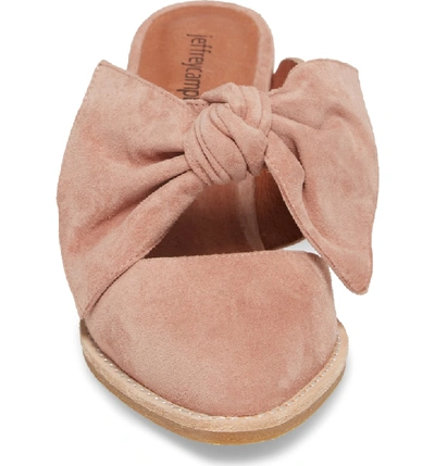 Shop Jeffrey Campbell Cyrus Knotted Mary Jane Mule In Blush Suede