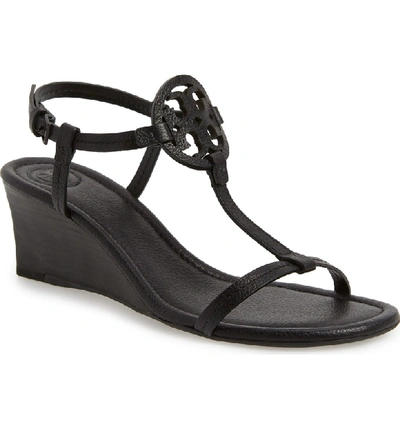 Shop Tory Burch Miller Wedge Sandal In Perfect Black