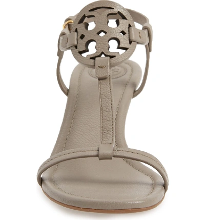 Shop Tory Burch Miller Wedge Sandal In Dust Storm