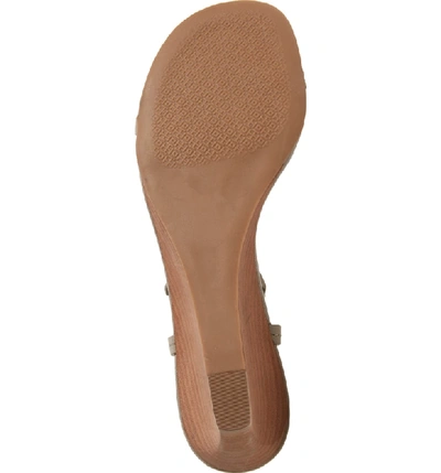 Shop Tory Burch Miller Wedge Sandal In Dust Storm