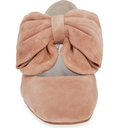 Shop Jeffrey Campbell Catherine Bow Mary Jane Flat In Blush Suede