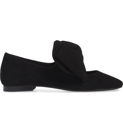 Shop Jeffrey Campbell Catherine Bow Mary Jane Flat In Black Suede