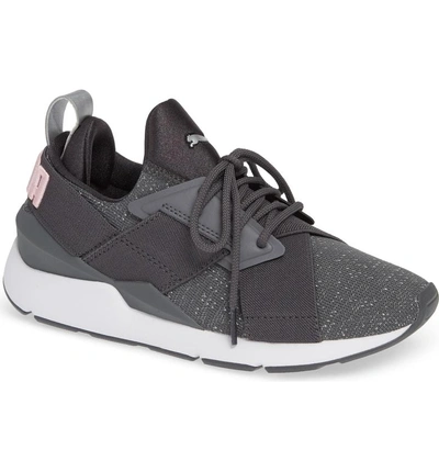 Shop Puma Muse Knit Sneaker In Iron Gate