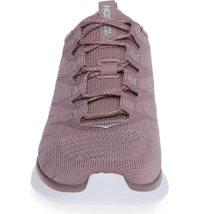 Shop Hoka One One Hupana Knit Jacquard Running Shoe In Toadstool/ Metal