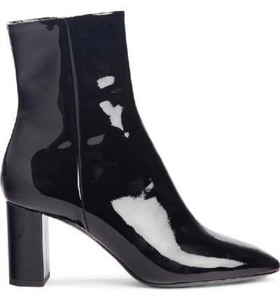 Shop Saint Laurent Loulou Bootie In Black Patent