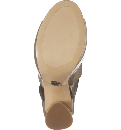 Shop Donna Karan Briana Strappy High Sandal In Dark Pewter