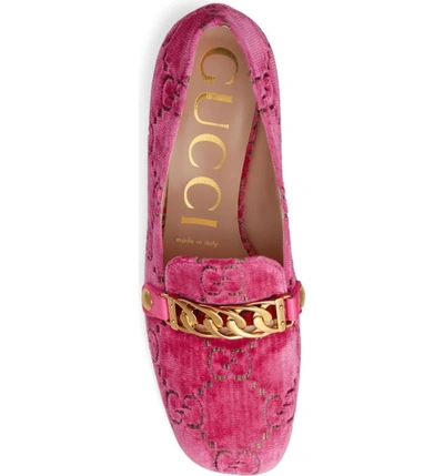 Shop Gucci Sylvie Loafer Pump In Pink