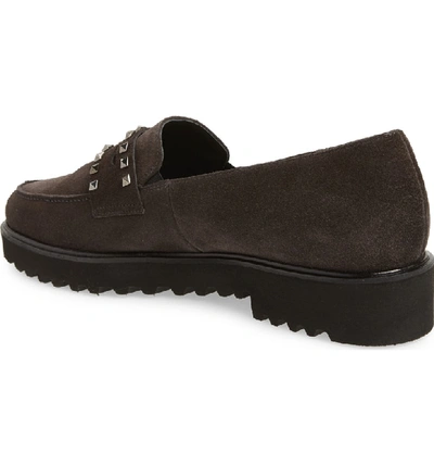 Shop Paul Green Sofia Loafer In Anthracite Suede