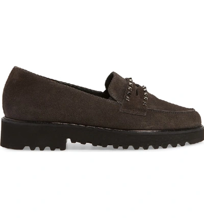 Shop Paul Green Sofia Loafer In Anthracite Suede