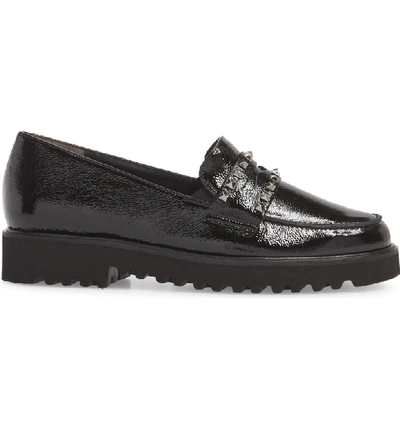 Shop Paul Green Sofia Loafer In Black Crinkle Patent