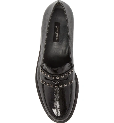 Shop Paul Green Sofia Loafer In Black Crinkle Patent