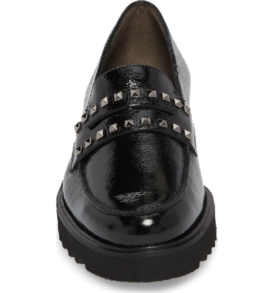 Shop Paul Green Sofia Loafer In Black Crinkle Patent