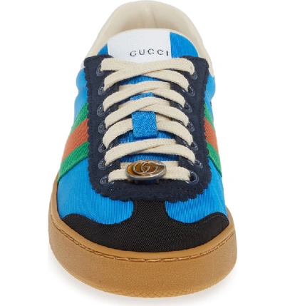 Shop Gucci G74 Low Top Sneaker In Blue