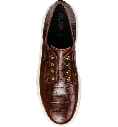 Geox Kaula Sneaker In Brown Leather | ModeSens