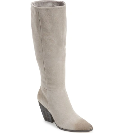 Shop Charles By Charles David Nyles Knee High Boot In Light Grey Suede