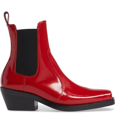 Shop Jeffrey Campbell Poker Chelsea Boot In Red Box