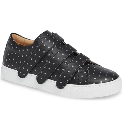 Shop Greats Royale Low Top Sneaker In Black/ 3m Dots Leather