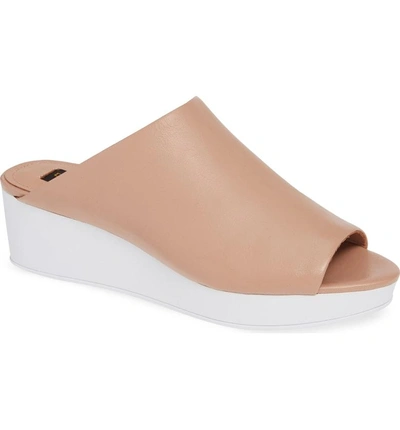 Shop Donna Karan Reisley Wedge Slide Sandal In Rose Leather