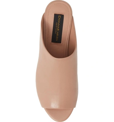 Shop Donna Karan Reisley Wedge Slide Sandal In Rose Leather
