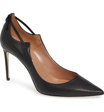 Shop Brian Atwood Veruska Pointy Toe Pump In Black Leather