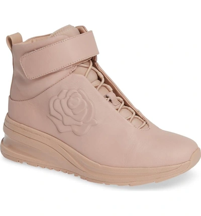 Shop Taryn Rose Zanna High Top Sneaker In Blush Leather