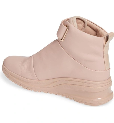 Shop Taryn Rose Zanna High Top Sneaker In Blush Leather
