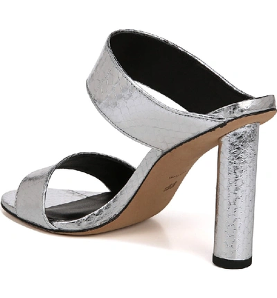Shop Diane Von Furstenberg Etta Sandal In Silver Snake