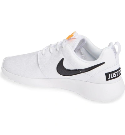 Shop Nike 'roshe Run' Print Sneaker In White/ Total Orange/ Black