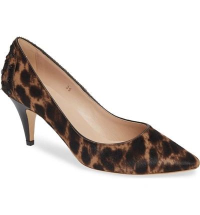 Shop Tod's Decollete Leopard Print Genuine Calf Hair Pump In Leopard Calf Hair