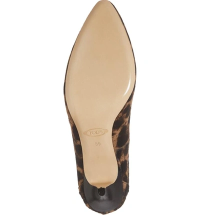 Shop Tod's Decollete Leopard Print Genuine Calf Hair Pump In Leopard Calf Hair