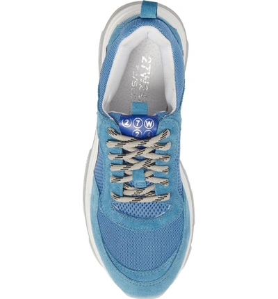 Shop Jslides Ayla Sneaker In Light Blue Leather