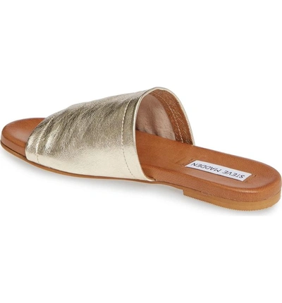 Shop Steve Madden Caparzo Slide Sandal In Platinum Leather