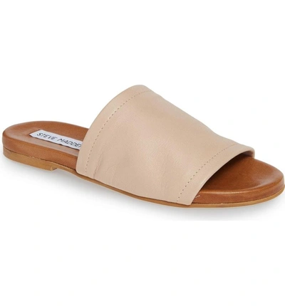Shop Steve Madden Caparzo Slide Sandal In Blush Leather