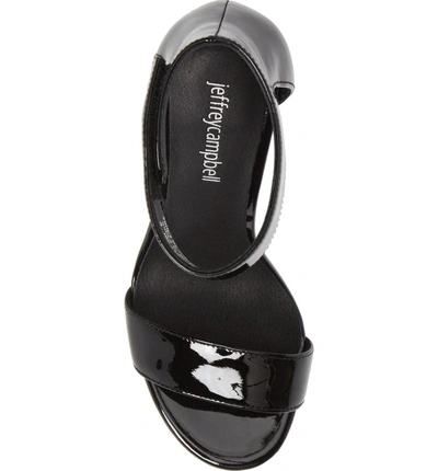 Shop Jeffrey Campbell Lindsay Statement Heel Sandal In Black Patent